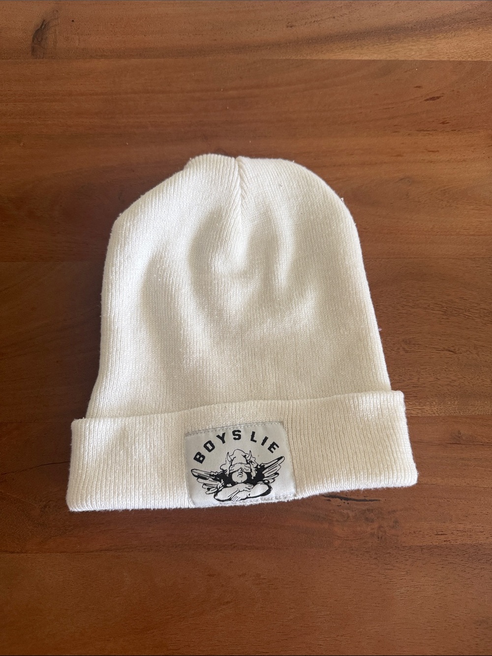 Boys Lie White Beanie